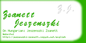 zsanett jeszenszki business card